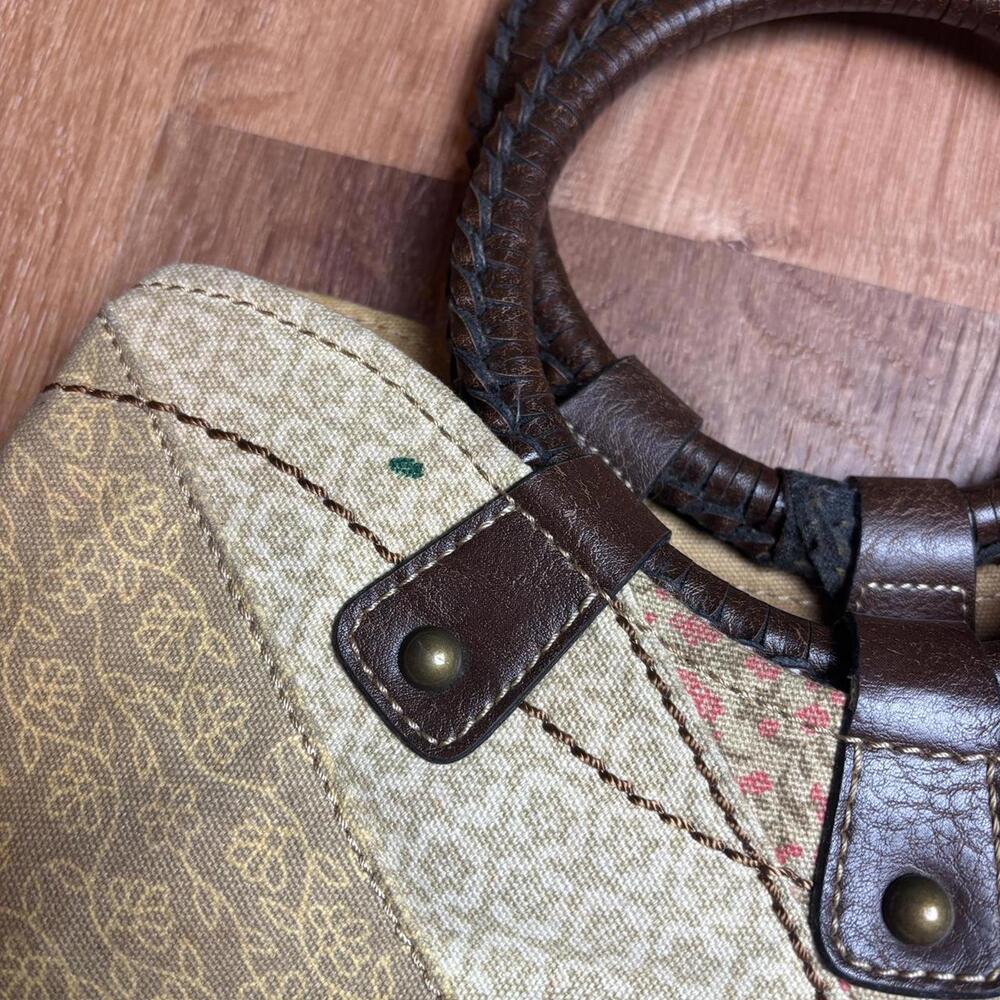 Fossil vtg patchwork soho shoulder bag brown tan … - image 2